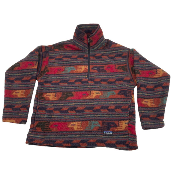 Patagonia Other - Vintage Patagonia Synchilla Half Zip Fleece Pullover Mens Medium Aztec USA Made